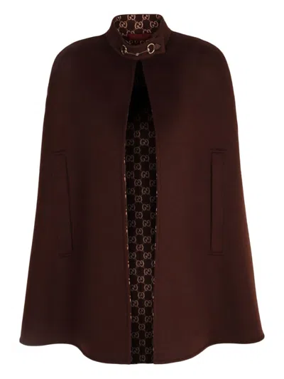 GUCCI BROWN LOGO CAPE