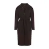 Gucci Silk And Wool Reversible Coat In Brown