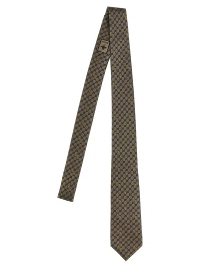 Gucci Brown Logo Tie