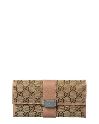 Gucci Brown Monogram Canvas Wallet (authentic Pre-loved)