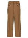 Gucci Horsebit-detailed Tailored Trousers In Brown