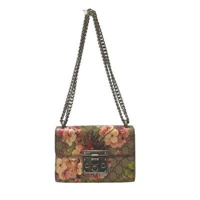 Pre-owned Gucci Brown Multi-color Pink Pvc Leather Shoulder Bag () In Brown, Multi-color, Pink