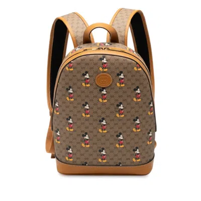 Pre-owned Gucci Brown Multi-color Pvc Leather Backpack ()