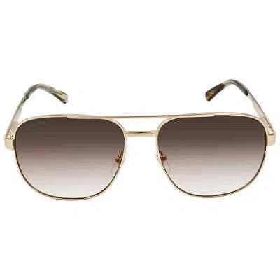 Pre-owned Gucci Brown Navigator Men's Sunglasses Gg1223s 003 60 Gg1223s 003 60