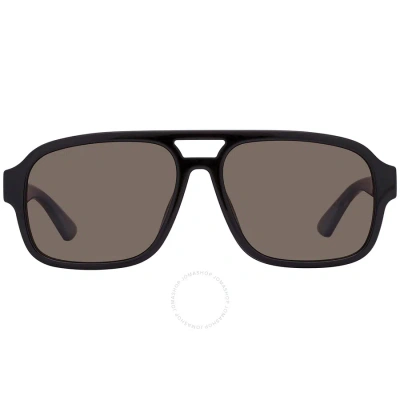 Gucci Brown Navigator Men's Sunglasses Gg1342s 002 59 In Black / Brown
