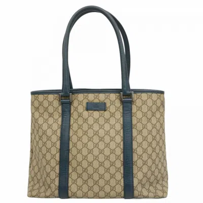 Pre-owned Gucci Brown Navy Pvc Tote Bag ()