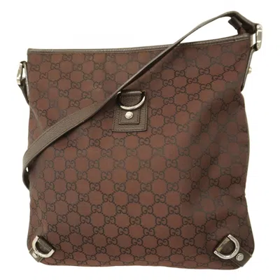 Pre-owned Gucci Brown Nylon Shoulder Bag ()