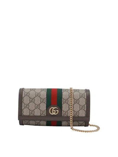 Gucci Brown Ophidia Chain Wallet