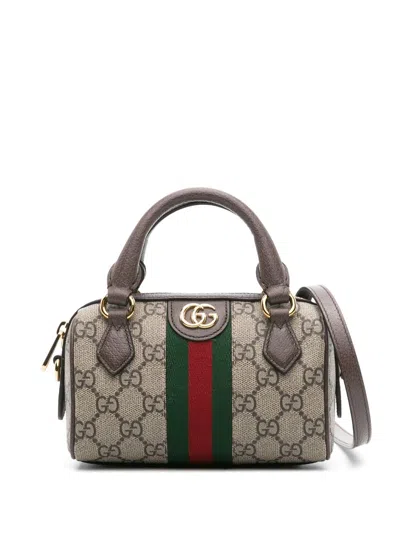 Gucci Brown Ophidia Mini Gg Supreme Bag