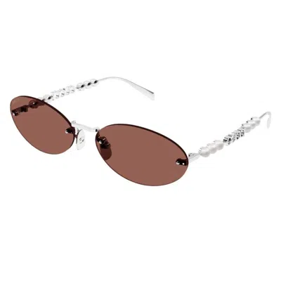 Gucci Brown Oval Ladies Sunglasses Gg1922s 002 62 In Pink