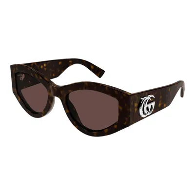 Gucci Brown Oval Ladies Sunglasses Gg1951ss 002 53