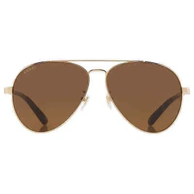 Pre-owned Gucci Brown Pilot Men's Sunglasses Gg1288sa 002 61 Gg1288sa 002 61