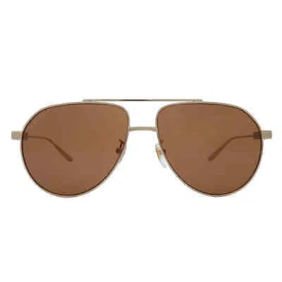 Pre-owned Gucci Brown Pilot Men's Sunglasses Gg1311s 004 61 Gg1311s 004 61