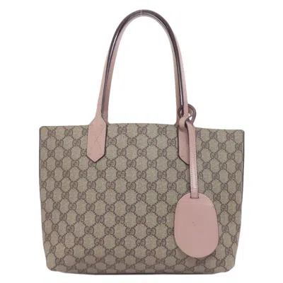 Pre-owned Gucci Brown Pink Pvc Tote Bag () In Multi