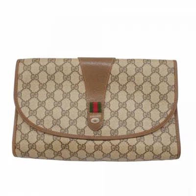 Pre-owned Gucci Brown Pvc Clutch Bag ()