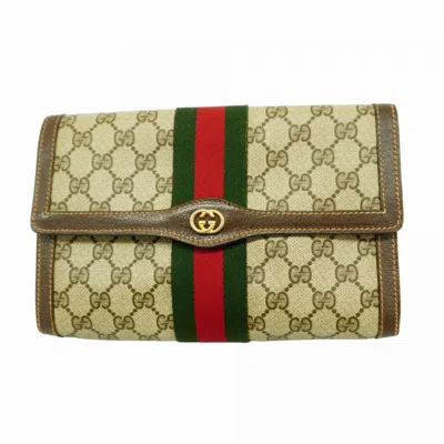 Pre-owned Gucci Brown Pvc Clutch Bag ()