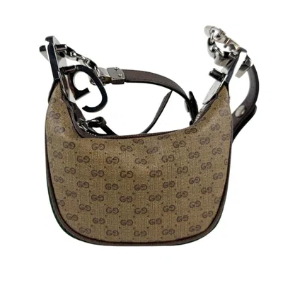 Pre-owned Gucci Brown Pvc Handbag Shoulder Bag ()
