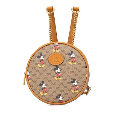 Pre-owned Gucci Brown Pvc Leather Backpack ()