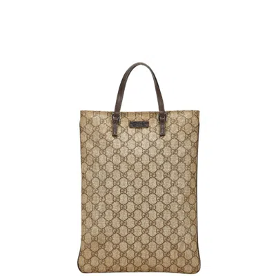 Pre-owned Gucci Brown Pvc Leather Handbag Tote Bag ()