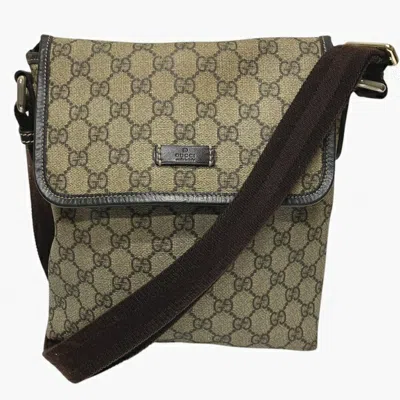 Pre-owned Gucci Brown Pvc Leather Shoulder Bag ()