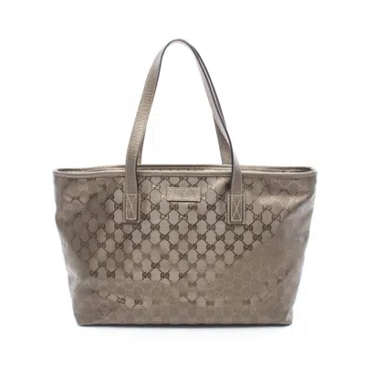 Pre-owned Gucci Brown Pvc Leather Tote Bag ()