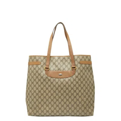 Pre-owned Gucci Brown Pvc Leather Tote Bag ()