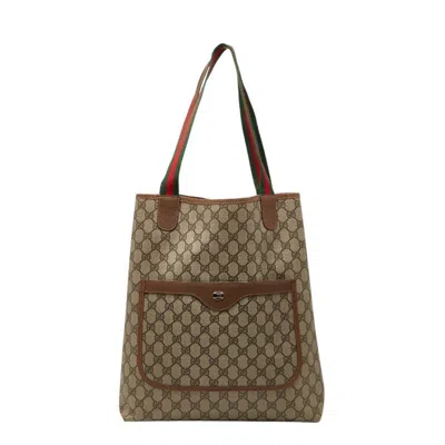 Pre-owned Gucci Brown Pvc Leather Tote Bag ()