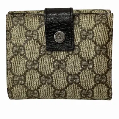 Pre-owned Gucci Brown Pvc Leather Wallet (bi-fold) ()