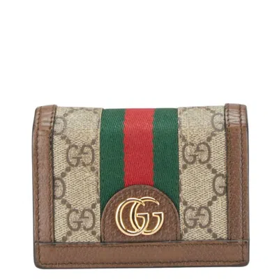 Pre-owned Gucci Brown Pvc Leather Wallet (bi-fold) ()