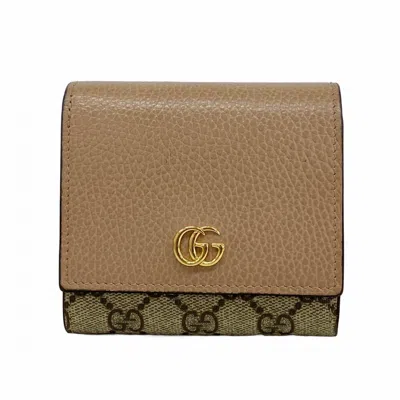 Pre-owned Gucci Brown Pvc Leather Wallet (bi-fold) ()