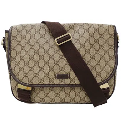 Pre-owned Gucci Brown Pvc Messenger Bag Shoulder Bag ()
