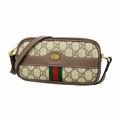 Pre-owned Gucci Brown Pvc Shoulder Bag ()