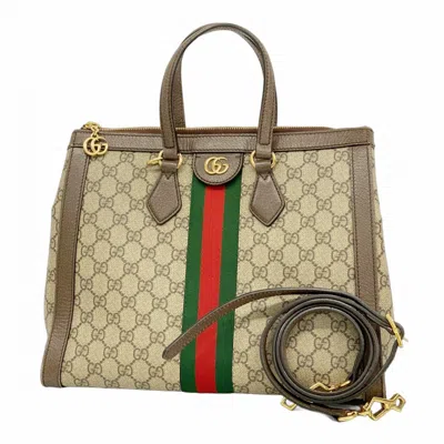 Pre-owned Gucci Brown Pvc Tote Bag ()