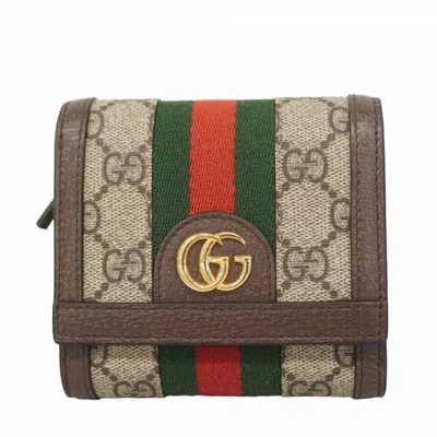 Pre-owned Gucci Brown Pvc Wallet (bi-fold) ()