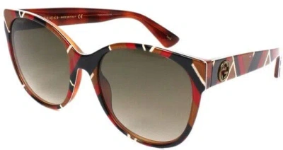 Pre-owned Gucci Brown Radiant Sunglasses Gg0097s 004