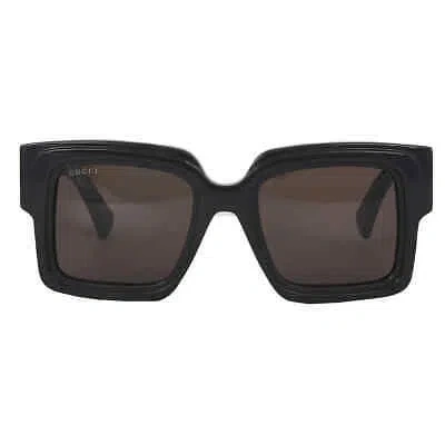 Pre-owned Gucci Brown Rectangular Ladies Sunglasses Gg1307s 001 51 Gg1307s 001 51