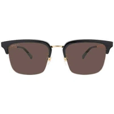 Pre-owned Gucci Brown Rectangular Men's Sunglasses Gg1226s 001 53 Gg1226s 001 53