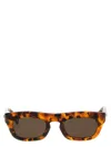 Gucci Brown Rectangular Sunglasses In Brown