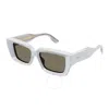 Gucci Brown Rectangular Unisex Sunglasses Gg1529s 004 54 In Brown