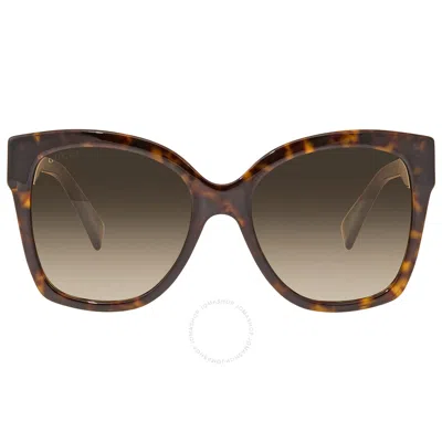 Gucci Brown Shaded Butterfly Ladies Sunglasses Gg0459s 002 54