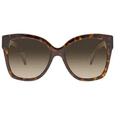 Pre-owned Gucci Brown Shaded Butterfly Ladies Sunglasses Gg0459s 002 54 Gg0459s 002 54