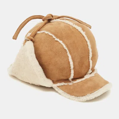 Pre-owned Gucci Brown Shearling Trapper Hat