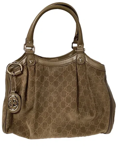 Gucci Medium Sukey Gg Tote Bag In Brown Corduroy