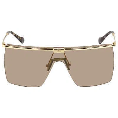 Pre-owned Gucci Brown Shield Men's Sunglasses Gg1096s 002 99 Gg1096s 002 99