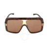 Gucci Tortoiseshell & Gold Square Sunglasses In Brown