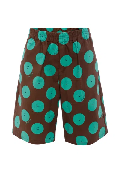 Gucci Brown Shorts For Kids With Sun
