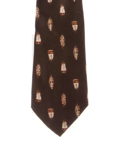 Pre-owned Gucci Brown Silk Tie