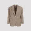 Gucci Single-breasted Wool Blazer In Brown