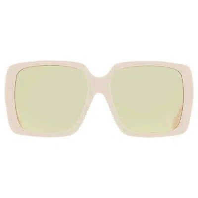 Pre-owned Gucci Brown Square Ladies Sunglasses Gg0567san 006 58 Gg0567san 006 58
