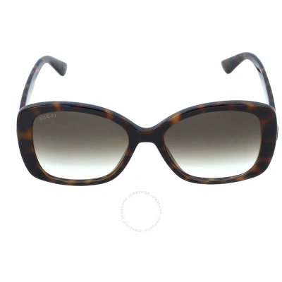 Gucci Brown Square Ladies Sunglasses Gg0762s 002 56 In Black